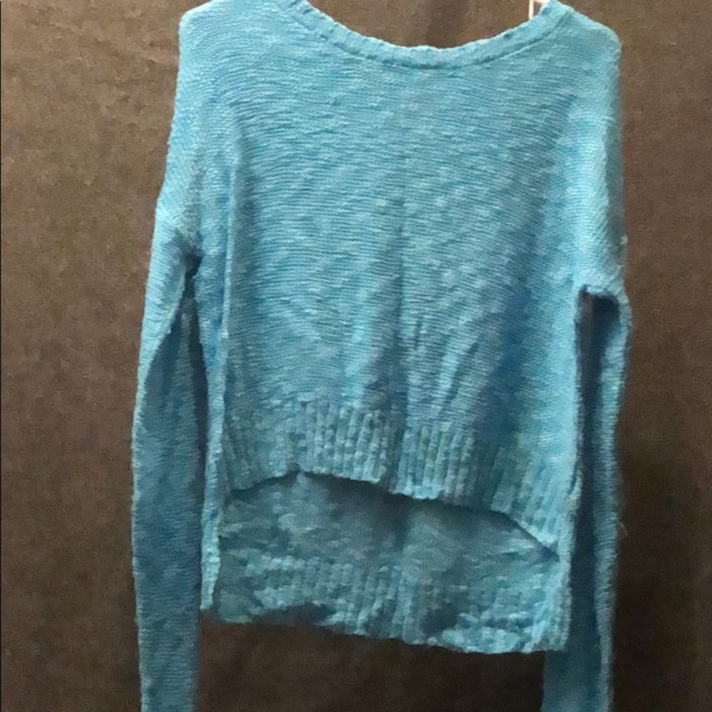 Blue knit sweater